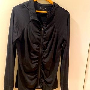 Athleta ruched front zip up hoodie